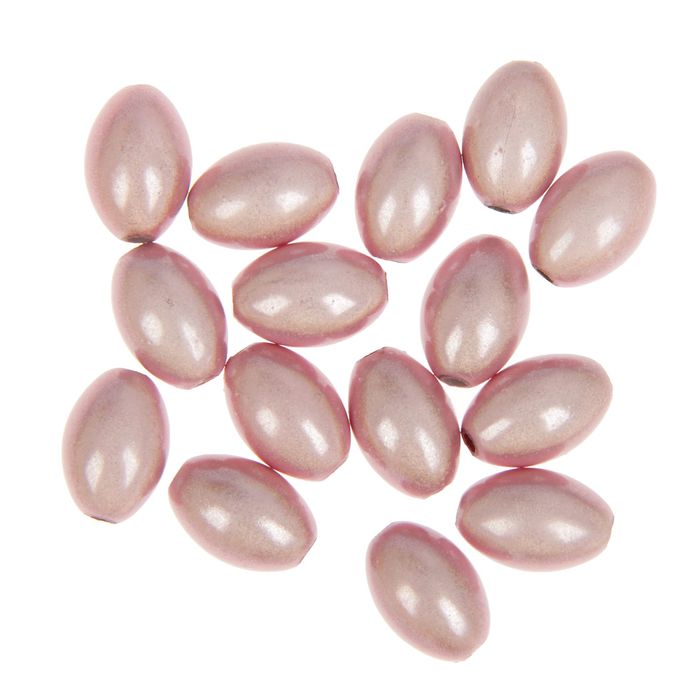 Набор бусин для творчества овал "Розовая пастила" 10 гр 1,4х0,9 см