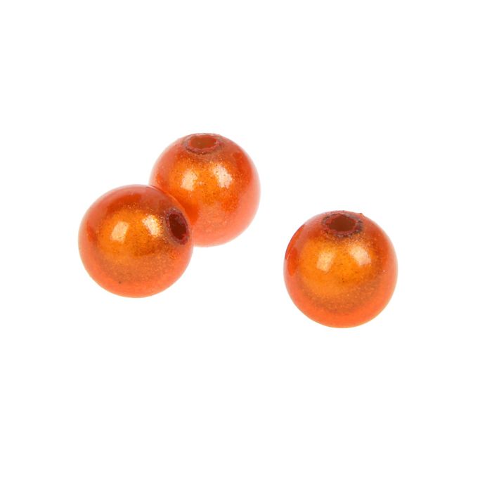 Набор бусин для творчества круглые "Апельсиновый цвет" 10 гр 0,7х0,7 см