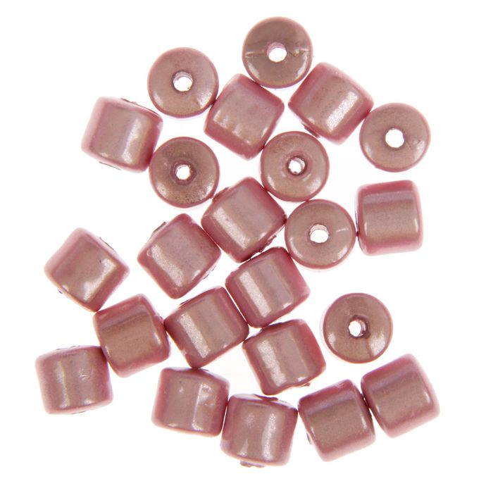 Набор бусин для творчества цилиндр "Розовая пастила" 10 гр 0,8х0,8 см