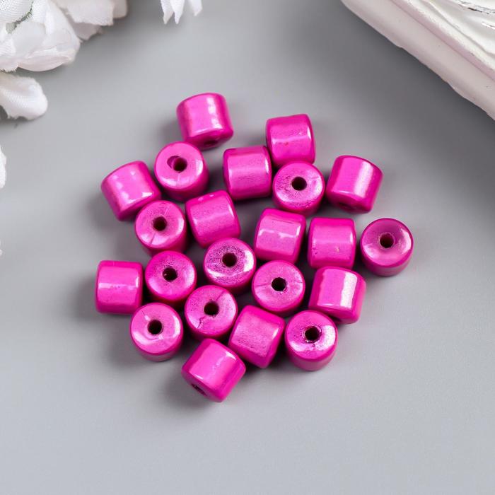 Набор бусин для творчества цилиндр "Фуксия" 10 гр 0,8х0,8 см