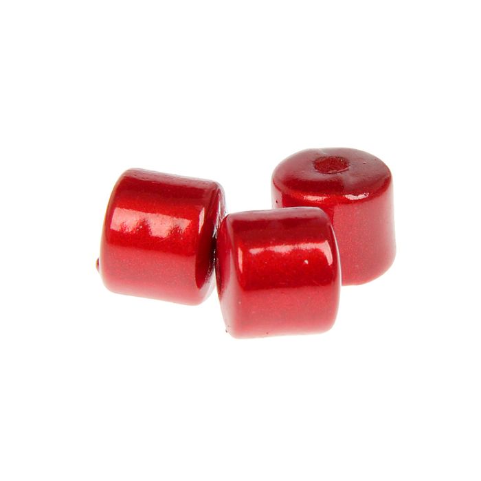 Набор бусин для творчества цилиндр "Рубиновый красный" 10 гр 0,8х0,8 см