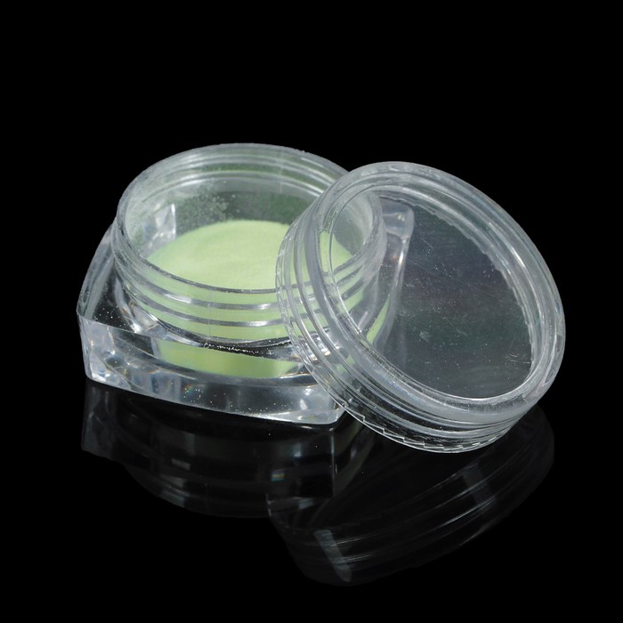 Втирка флуоресцентная для декора ногтей, 1гр, цвет салатовый