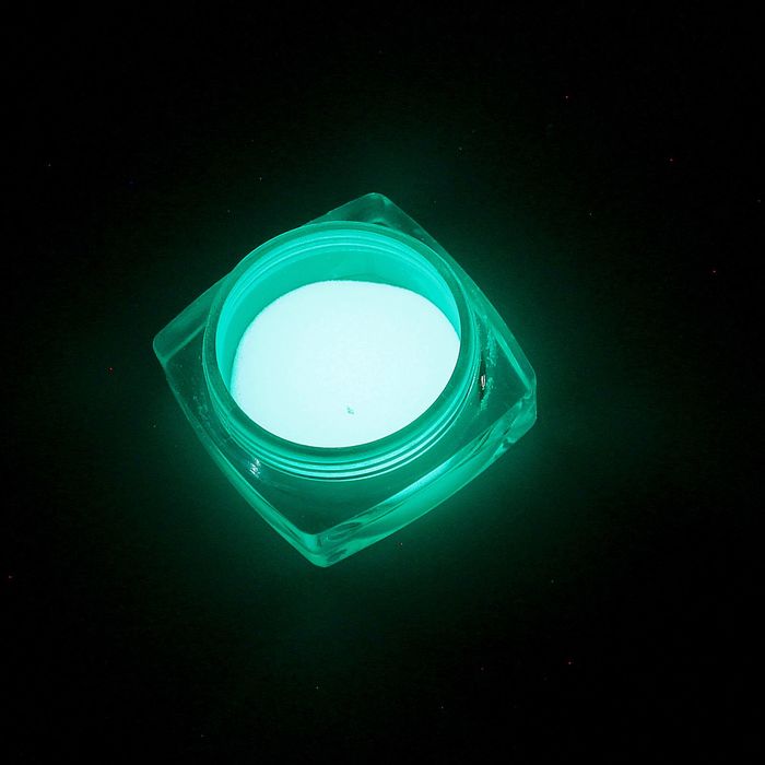 Втирка флуоресцентная для декора ногтей, 1гр, цвет зелёный