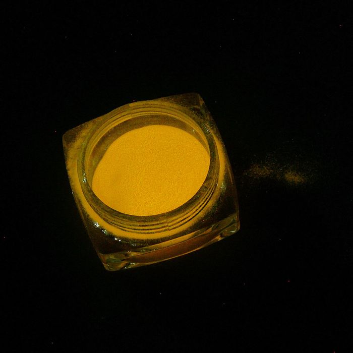 Втирка флуоресцентная для декора ногтей, 1гр, цвет жёлтый