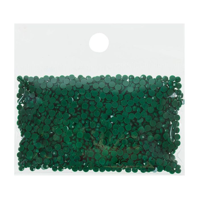 Стразы для алмазной вышивки, 10 гр, не клеевые, круглые d=2,5мм 3818 Emerald Green VY DK