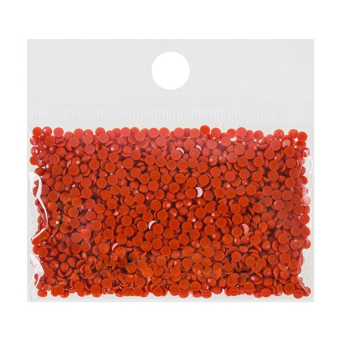 Стразы для алмазной вышивки, 10 гр, не клеевые, круглые d=2,5мм 900 Orange Red DK