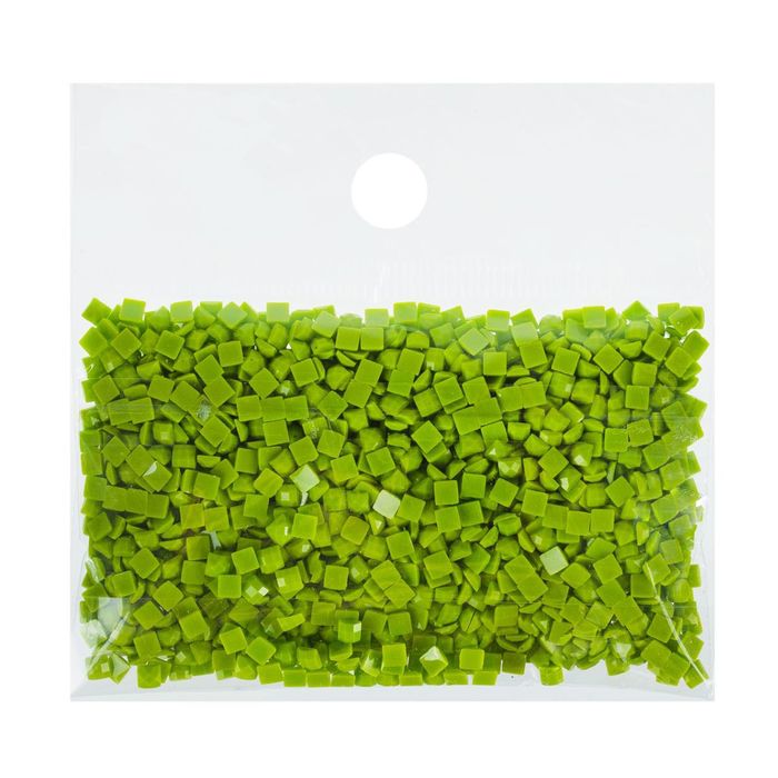 Стразы для алмазной вышивки, 10 гр, не клеевые, квадратные 2,5*2,5мм 907 Forest Green LT