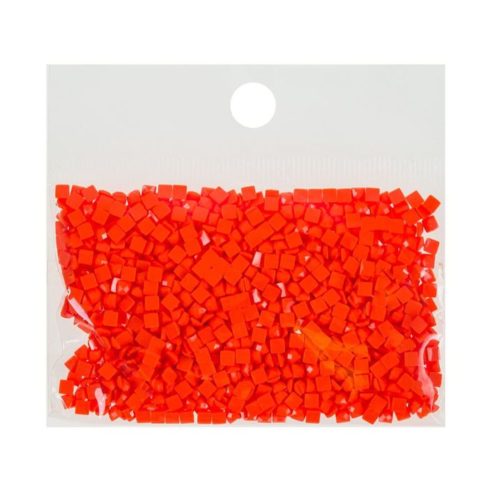 Стразы для алмазной вышивки, 10 гр, не клеевые, квадратные 2,5*2,5мм 608 Orange DK