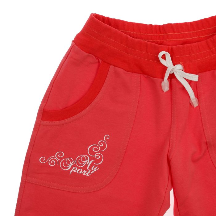 Бриджи женские, рост 168, размер 42-44 (S), цвет коралловый (арт.130F35)