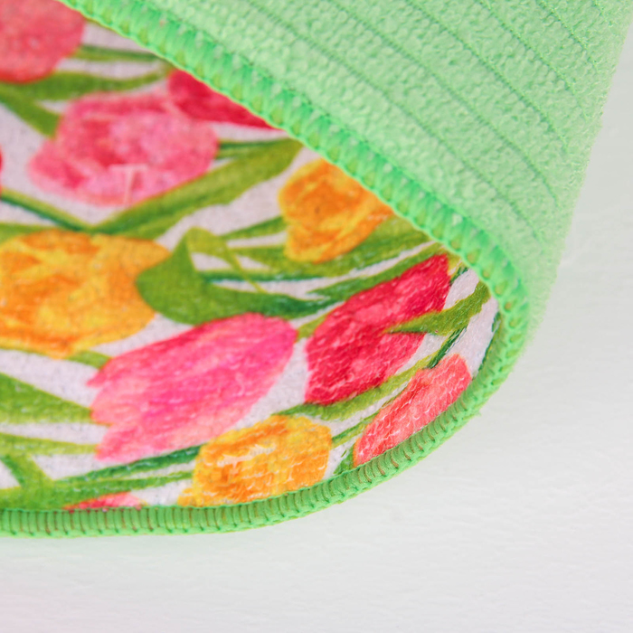 Коврик для сушки посуды 25х40 см "Тюльпаны",