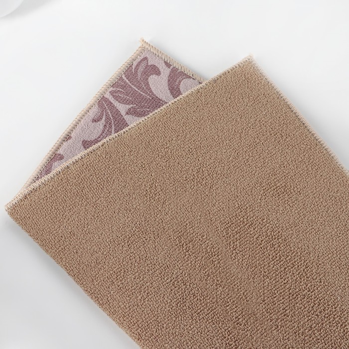 Коврик для сушки посуды 30х40 см "Флёр" , цвет кофе с молоком