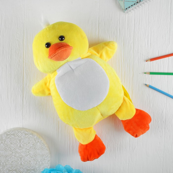 Мягкий рюкзак "Утенок" белый животик