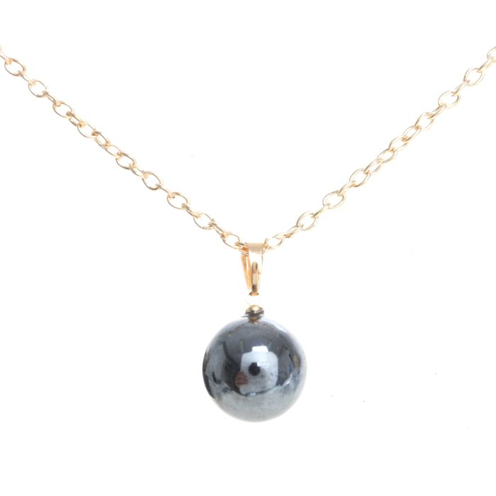 Кулон "Шар", цвет чёрный в золоте