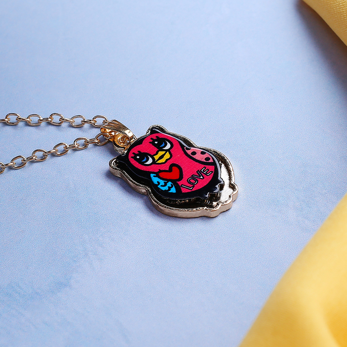 Кулон "Молодёжный" сова, цветной в золоте