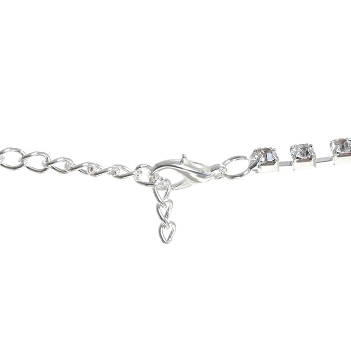 Набор 2 предмета: серьги, колье "Каскад", цвет белый в серебре