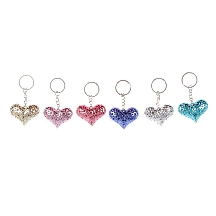 Брелок пластик "Сердечко пузатое" МИКС 4,3х5,3х0,7 см