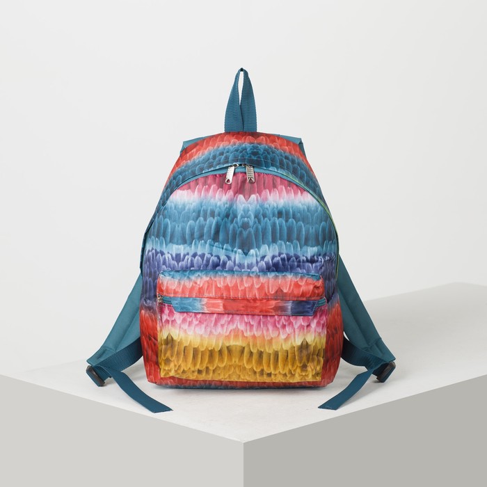 Рюкзак молодёжный на молнии, 1 отдел, наружный карман, цвет красный