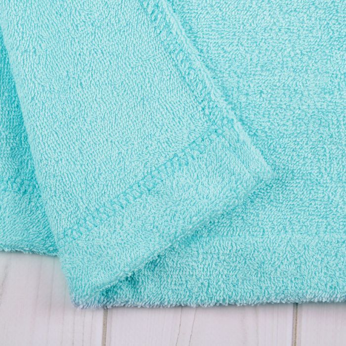 Халат женский шалька+кант, размер 46, бирюза, махра