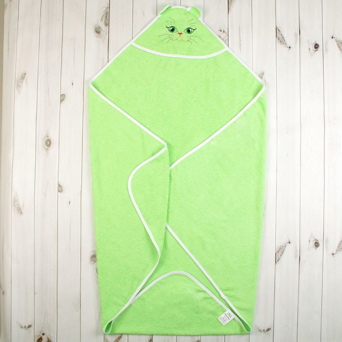 Уголок детский Киска, размер 90*90, цв. салатовый, хл100%