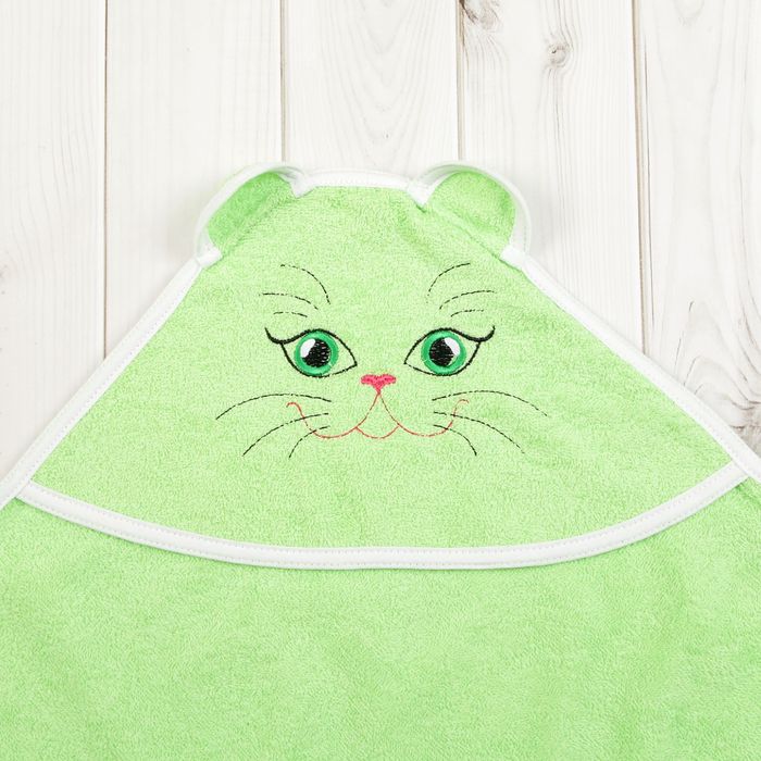 Уголок детский Киска, размер 90*90, цв. салатовый, хл100%