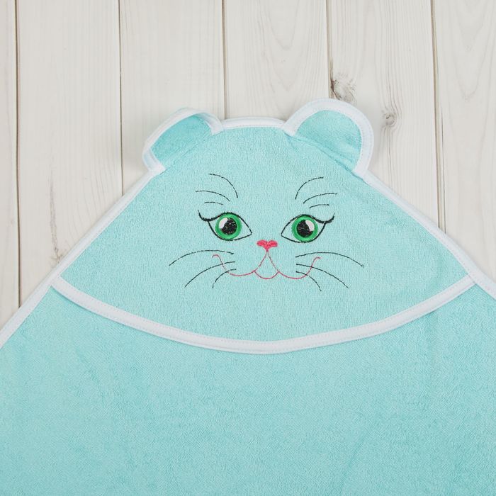 Уголок детский Киска, размер 120*120, цв. бирюза, хл100%