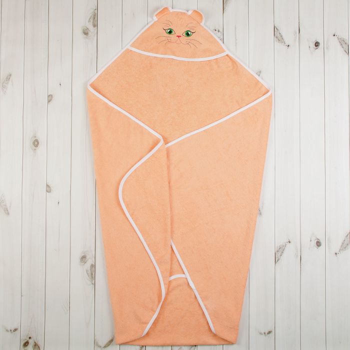 Уголок детский Киска, размер 120*120, цв. персик, хл100%