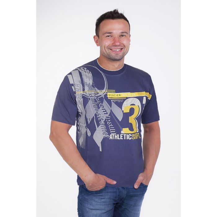 Футболка мужская арт.428, цвет джинс, р-р M