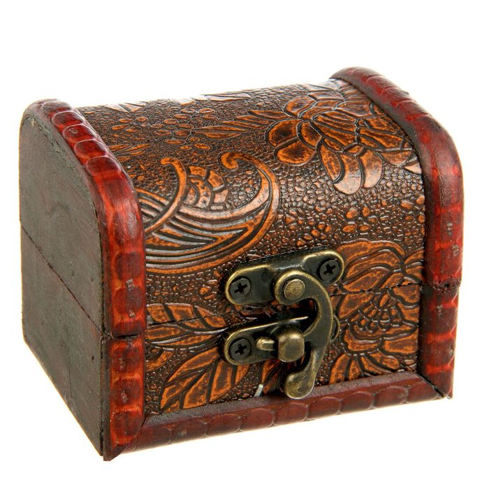 Шкатулка дерево "Цветущий сад" 8,5х6,5х6,5 см