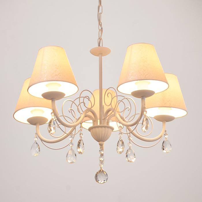 Люстра классика "Афина" 5 ламп E14 60W белый 52,5х100 см