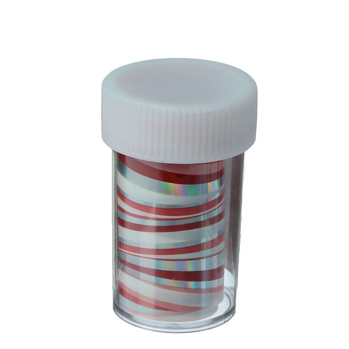 Переводная фольга для дизайна ногтей "Волны", 4х50см, цвет красный