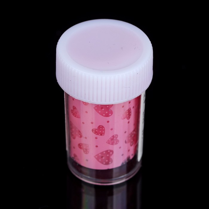 Переводная фольга для дизайна ногтей "Сердца", 4х50см, разноцветная