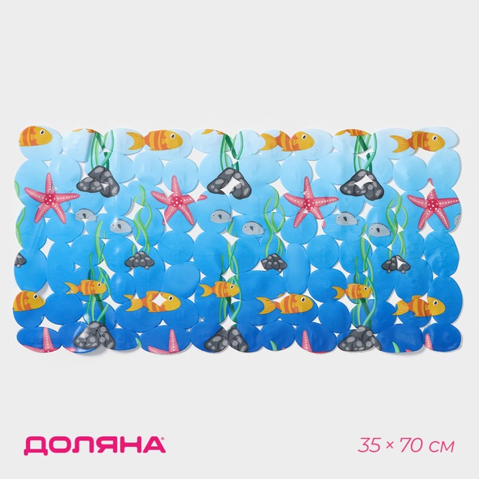 SPA-коврик для ванны на присосках Доляна «Лагуна», 35×72 см