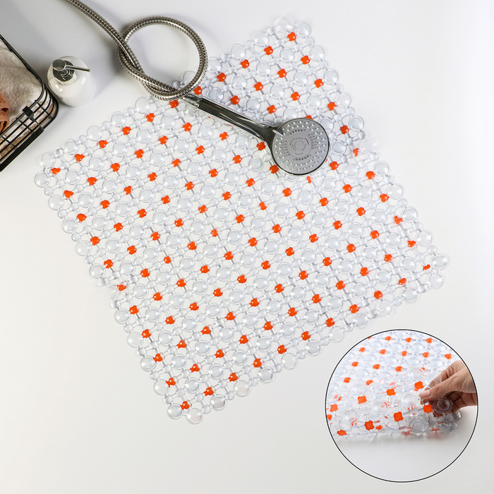 SPA-коврик для душа "Капельки" квадрат, цвет МИКС