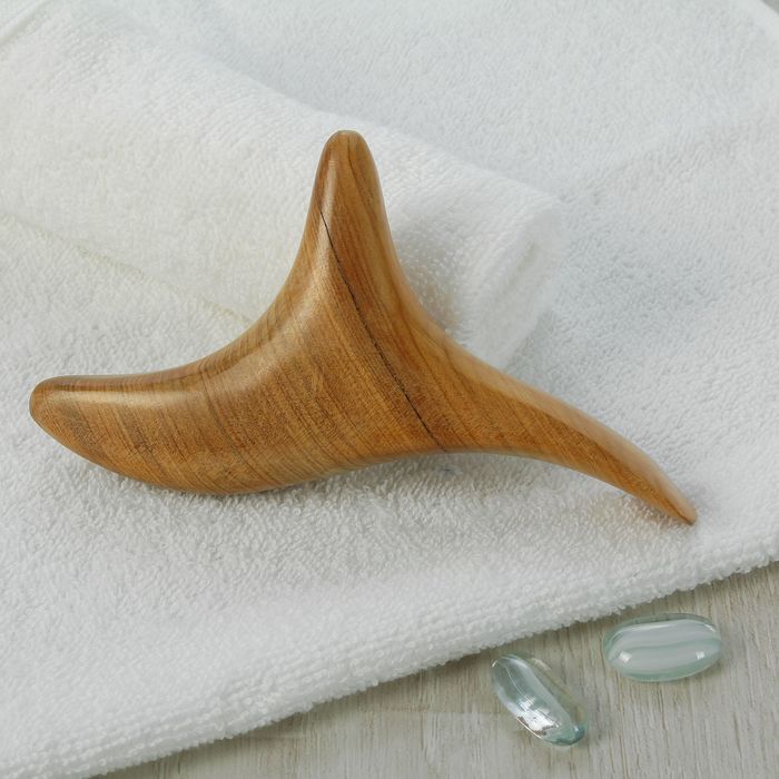 Массажёр для спины "Гуаша. Птичка", деревянный