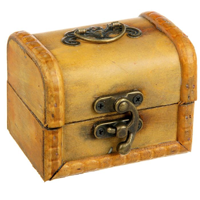 Шкатулка дерево сундучок "Экостиль" 6,5х8х6,5 см