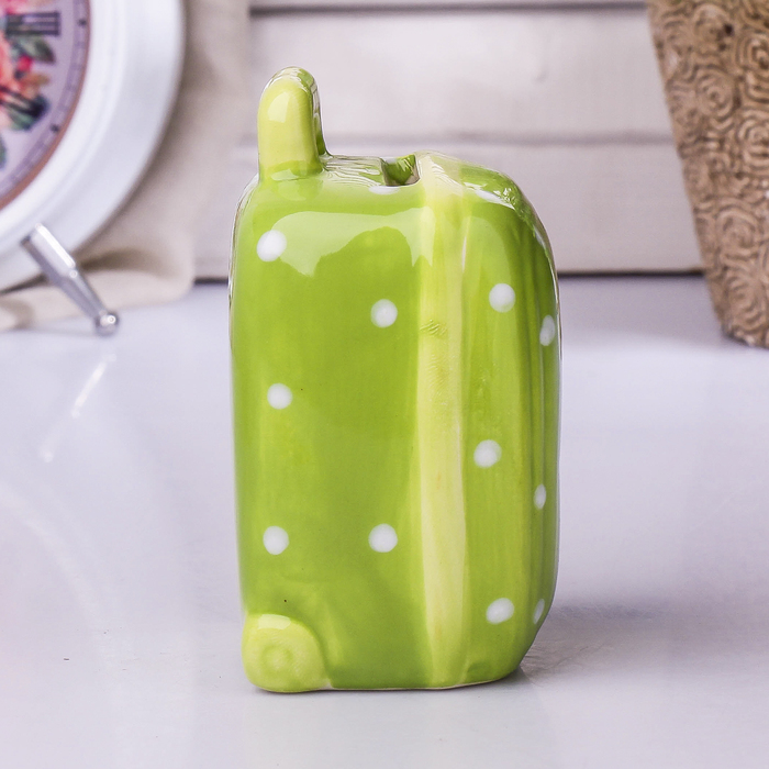 Копилка керамика "Чемодан в горошек" МИКС 8,8х6,5х4,5 см