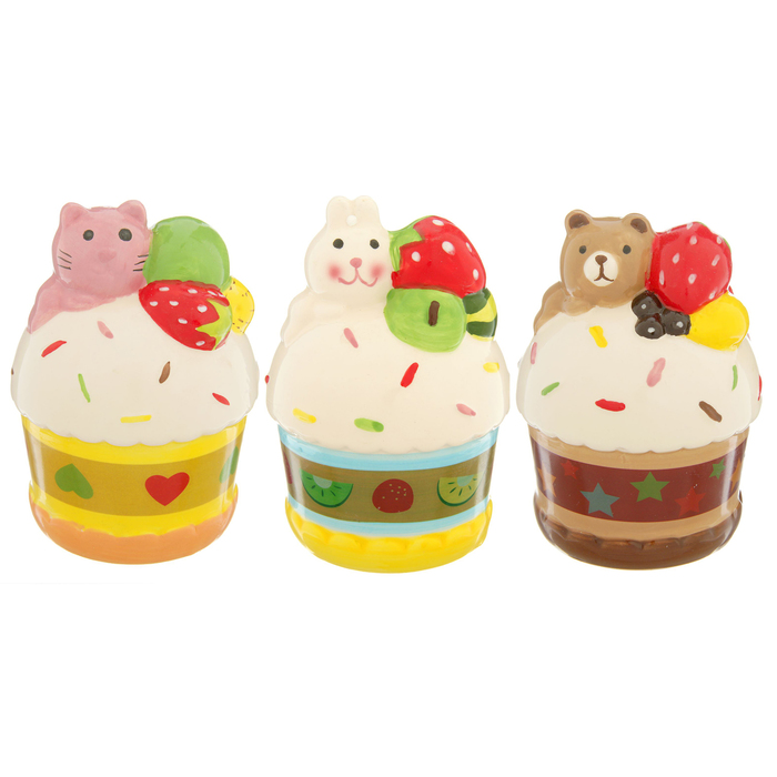 Копилка керамика "Зверята на пироженке" МИКС 12х8х8 см