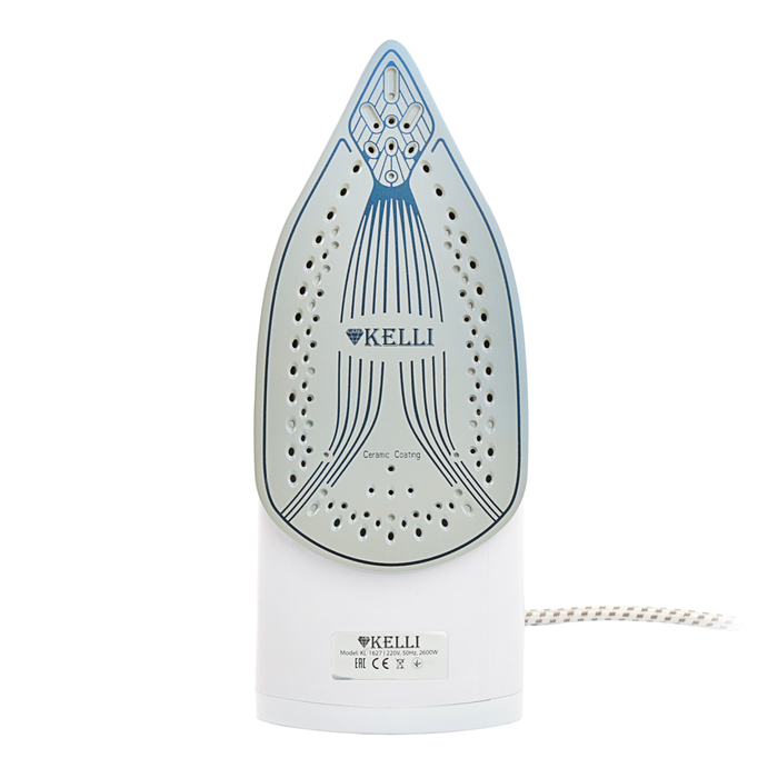 Утюг KELLI Kl-1627, 2600 Вт, 220 В, керамическая подошва, функция самоочистки