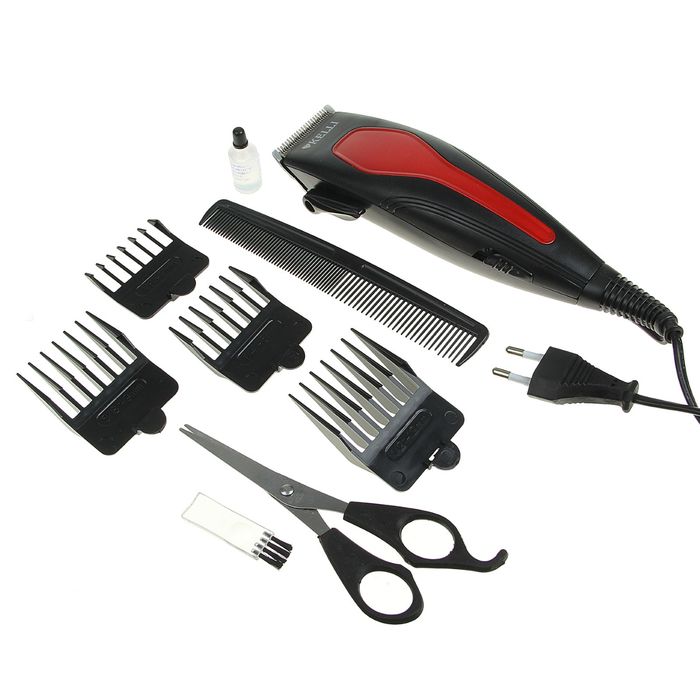 Машинка для стрижки KELLI KL-7008, 60 Вт, 4 съемных гребня, микс