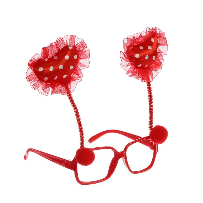 Карнавальные очки "Сердечки"