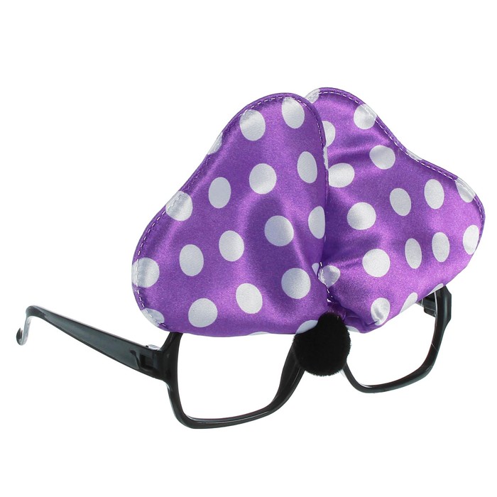 Карнавальные очки "Бантик", цвет фиолетовый