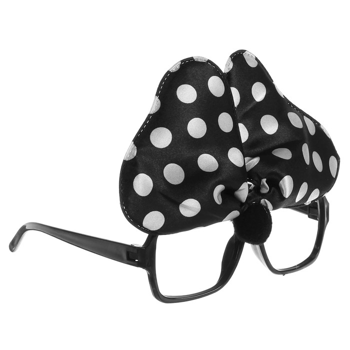 Карнавальные очки "Бантик", цвет черный