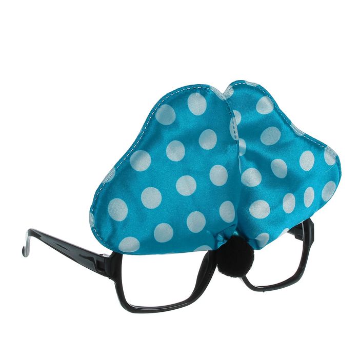 Карнавальные очки "Бантик", цвет голубой