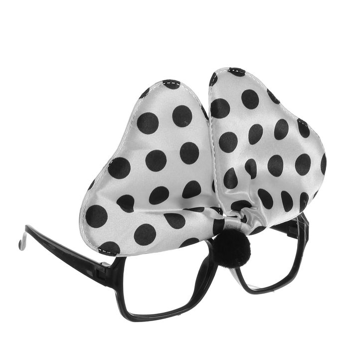 Карнавальные очки "Бантик", цвет белый