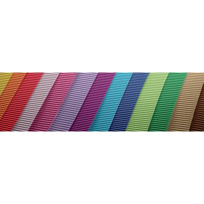 Картон цветной гофрированный 650*500мм Sadipal Ondula 328 г/м2 серебристый 05822