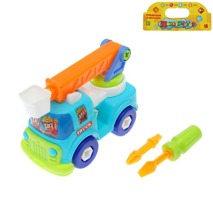 Конструктор отвёрточный «Кран», 22 детали