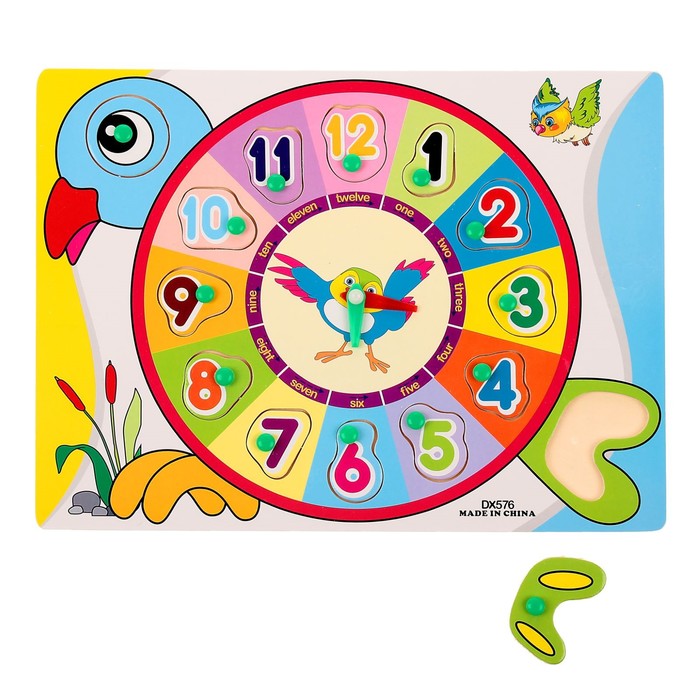 Часы рамка-вкладыш "Птичка", 13 элементов