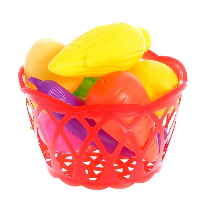 Набор продуктов "Фрукты и овощи в корзине", 8 предметов