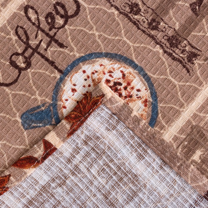 Скатерть Доляна "Кофейный купаж" 145х144 см, 100% хлопок, вафельное полотно, 162 г/м2