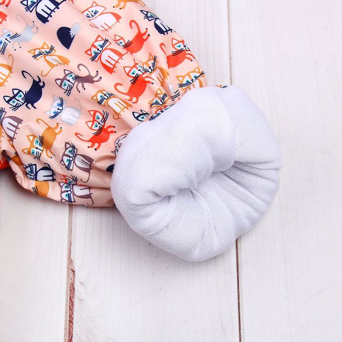 Куртка для девочки, рост 92 см, цвет оранжевый, принт котята ЯВ128779_М